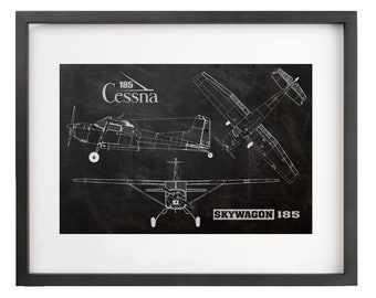 C185 Cessna Skywagon Blueprint Digital File 11"x14"