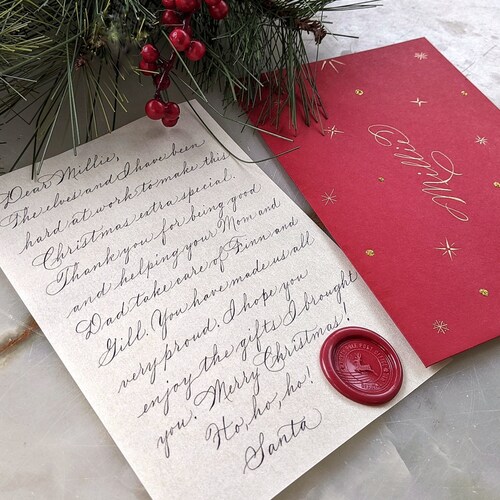 Handwritten Letter From Santa Custom Santa Letter in | Etsy
