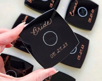 Compact Mirror Engraving ONLY, Engraved Makeup Compacts | Bridesmaid Proposal, Personalized Bridal Party Gift, Wedding Day of Gift for Bride