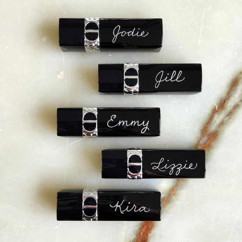 Lip Oil Engraving Services ONLY Bridesmaid Proposal, Bridal Party, Wedding Day Gifts for Mom, Bride, Personalized Lip Gloss, Lipstick Gift image 7