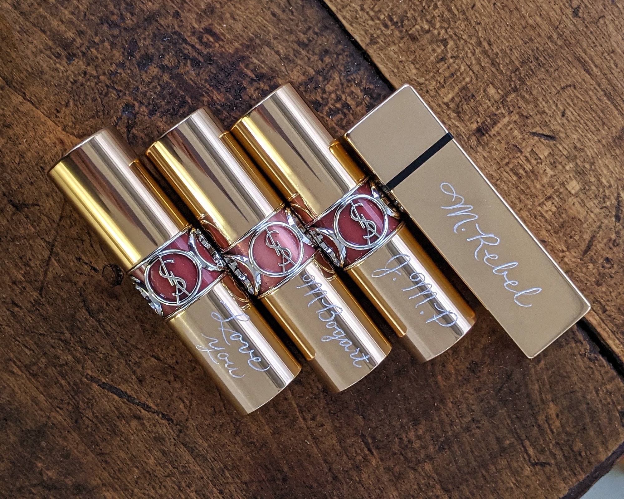 Engraved Lipstick Lip Gloss Engraving Personalized 