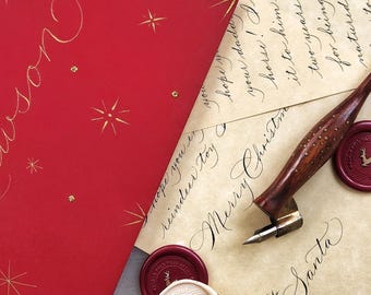 Personalized Santa Letter | Handwritten Calligraphy from Santa Claus | Custom Christmas Gift | Vintage, Wax Seal