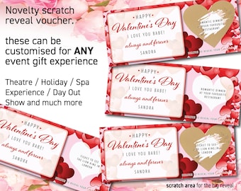 Sexy Valentines Day Gift Voucher, Personalised Gift, Scratch Off, Unique Valentines Gift for Husband, Boyfriend, Wife, Girlfriend 17