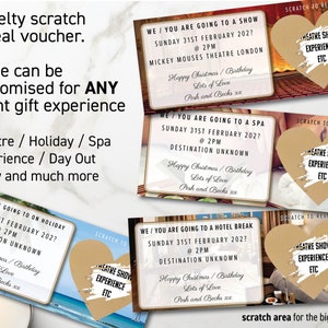 Christmas Gift Personalised Surprise Personalised Surprise Theatre Tickets | Surprise Reveal For Musical Show | Scratch Off Surprise Gig 14