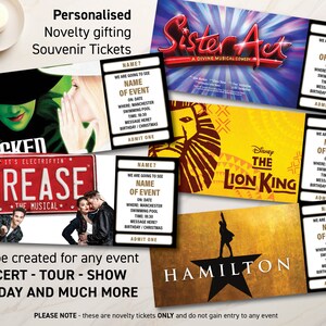 Personalised ticket customised for any event experience gift ticket keepsake gift free envelope Christmas Gift Surprise Voucher 21