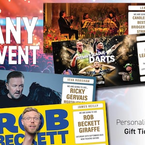 Birthday Personalised ticket customised for any event experience gift ticket sports holiday gift idea customised Surprise Voucher 21