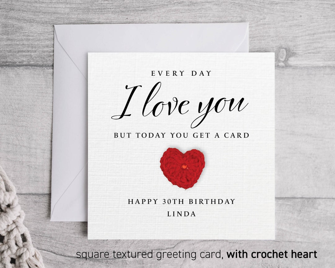 Personalised Birthday Card, I Love You Card for Him Birthday