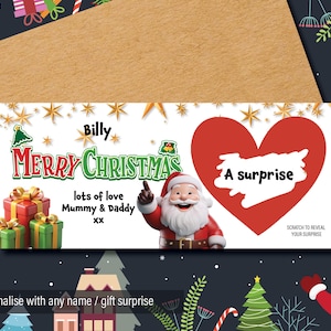 Kids Surprise scratch reveal Personalised Ticket, Event Ticket, Surprise Voucher, Live Show, Santa surprise gift christmas present 42
