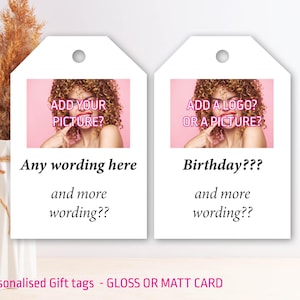 Op maat gemaakte gepersonaliseerde cadeaulabels, schommellabel hanglabels elke tekst elk evenement bruiloft verjaardag begrafenis bedrijf vrijgezellenfeest kaars gunst 171