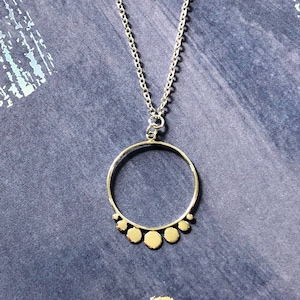 Sterling silver circle pendant