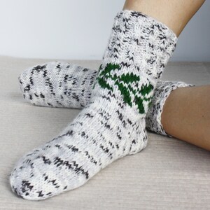 Thick wool socks cozy warm winter unisex knit socks cute home sock house slipper socks rustic country handmade socks