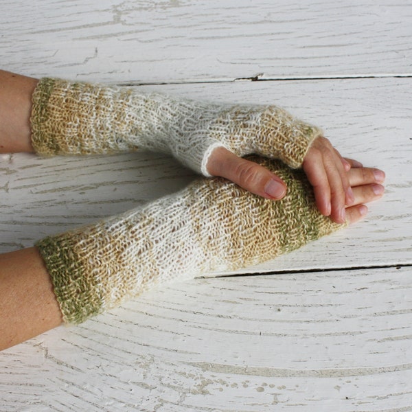 Manchettes en laine mitaines gants d'hiver chauds chauffe-poignets en tricot gants en tricot pour femmes chauffe-bras d'hiver printemps mitaines de laine