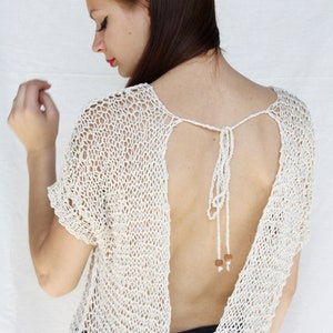 Deep v back sweater sales