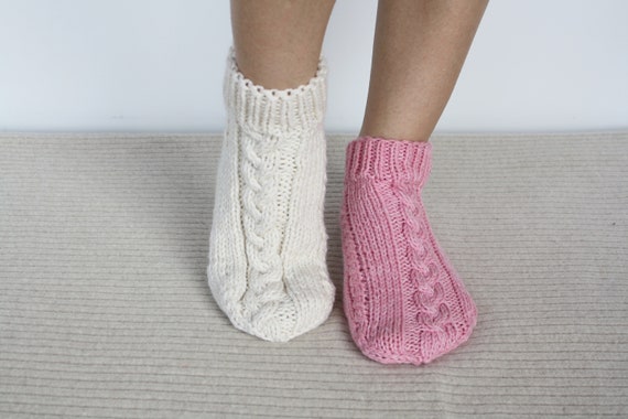 Knit Ankle Socks Knitted Wool Socks Women's Wool Socks Thick Wool