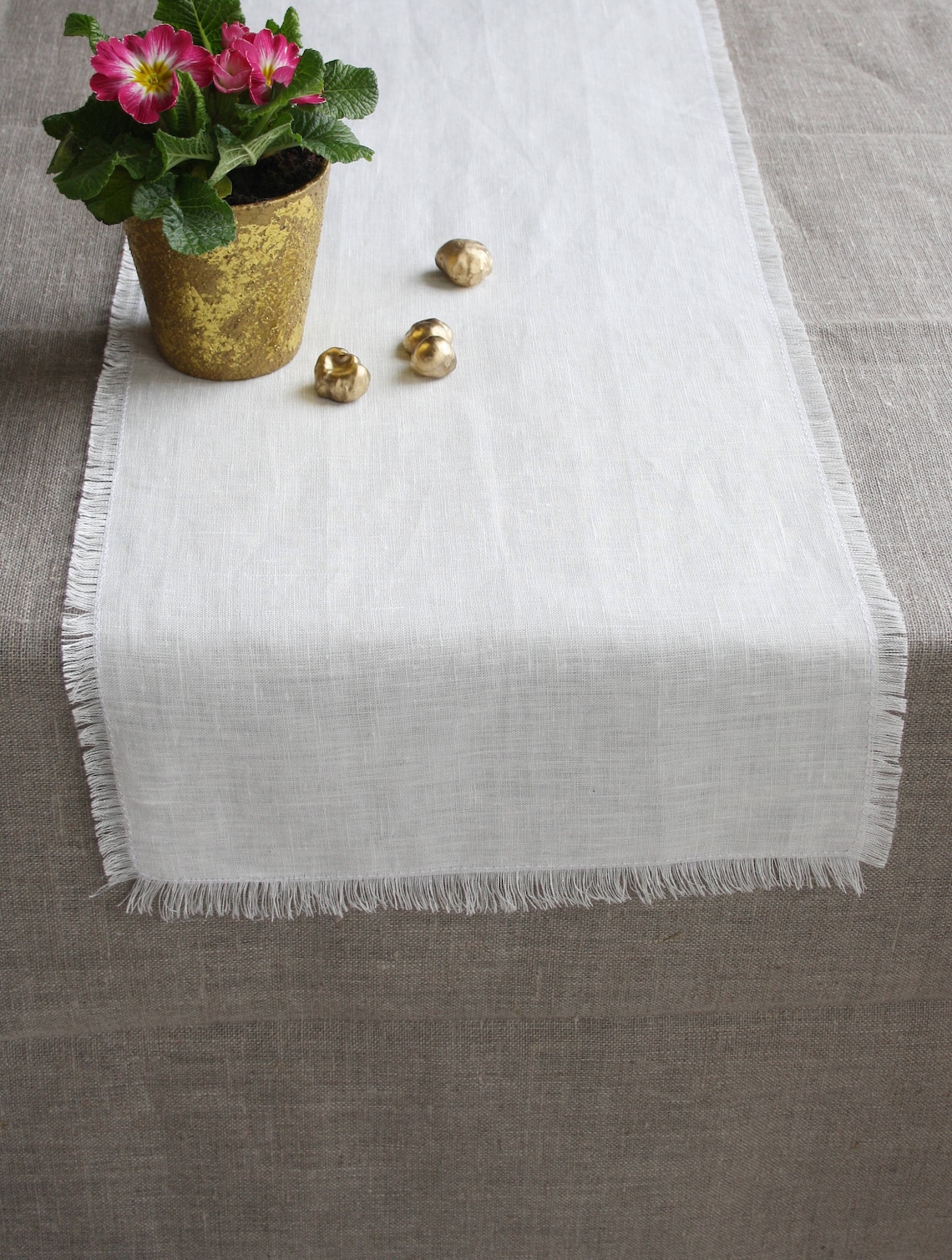 Off White Linen Table Runner Wedding Table Runner Table Runner Etsy