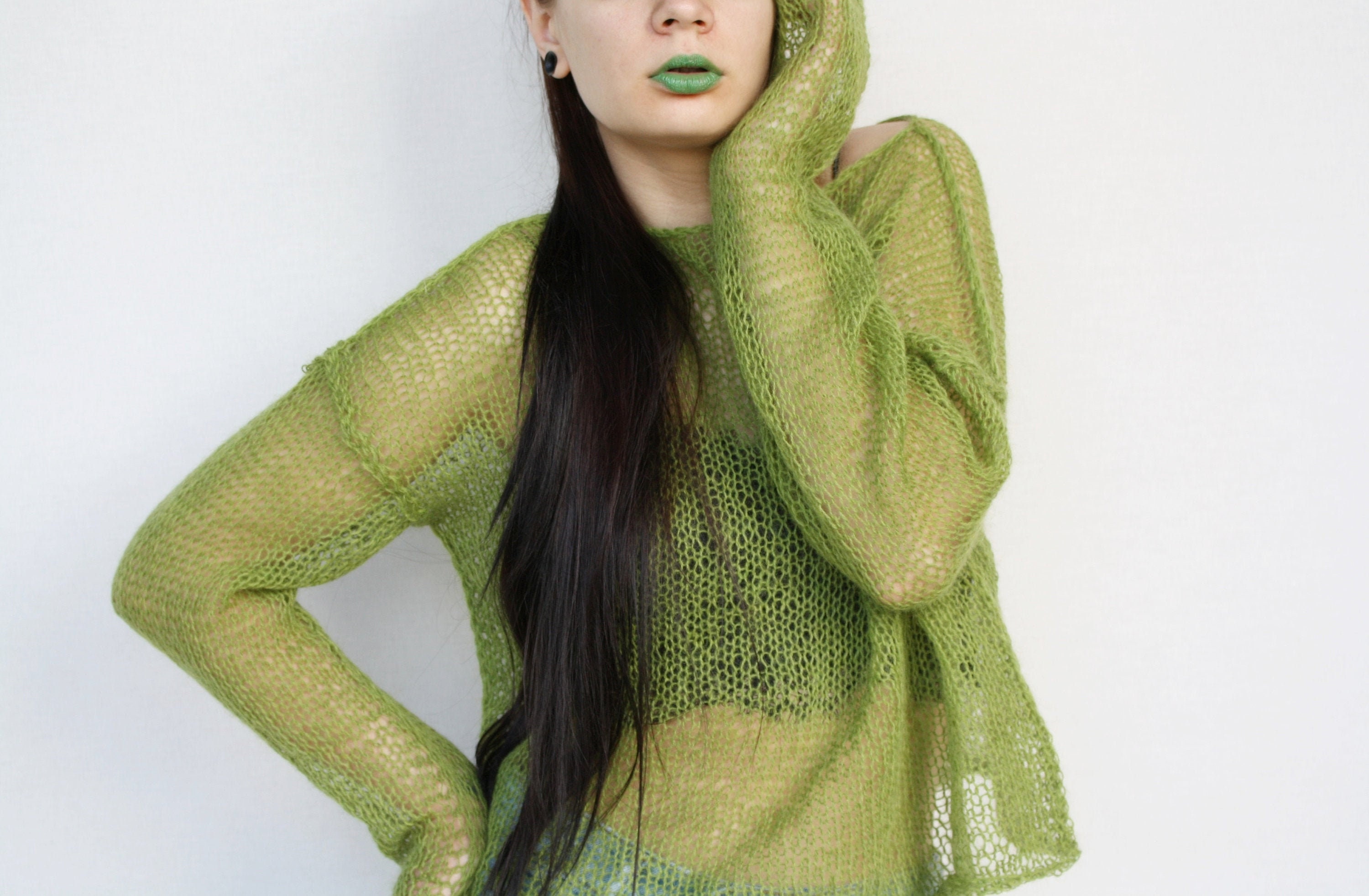 Sheer Sweater - Etsy Sheer Sweater - Etsy