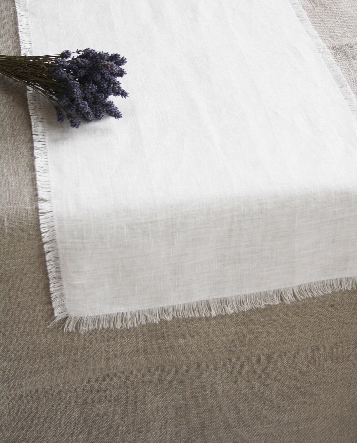Off White Linen Table Runner Wedding Table Runner Table Runner Etsy