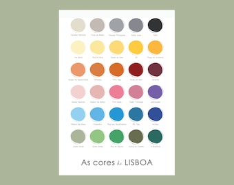 Colores de Lisboa A4 Lámina artística