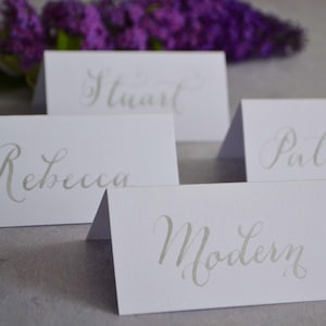 Plata Tinta Mesita Mesita Lugar Tarjetas para Boda