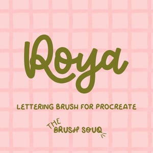 Monoline lettering Brush for Procreate | Instant Download | Digital Download