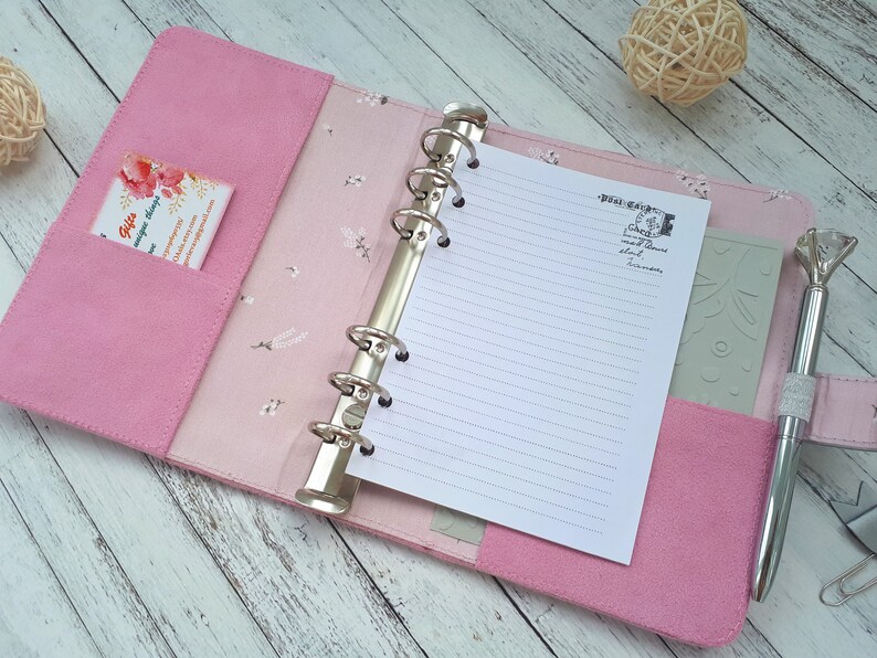 Planner binder A6 planner faux suede cover A6 ring binder Etsy