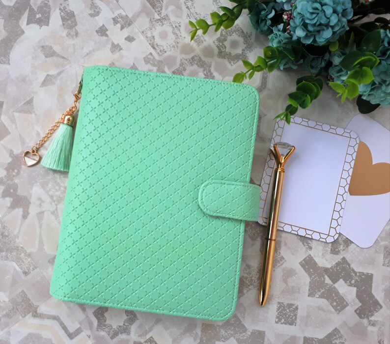 Planner cover A6 binder A6 6 ring organizer faux leather Etsy