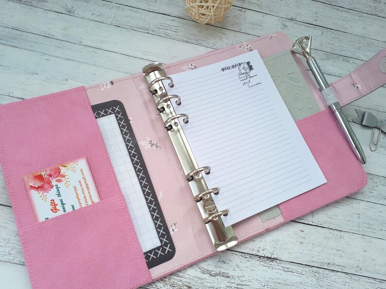 Planner binder A6 planner faux suede cover A6 ring binder Etsy