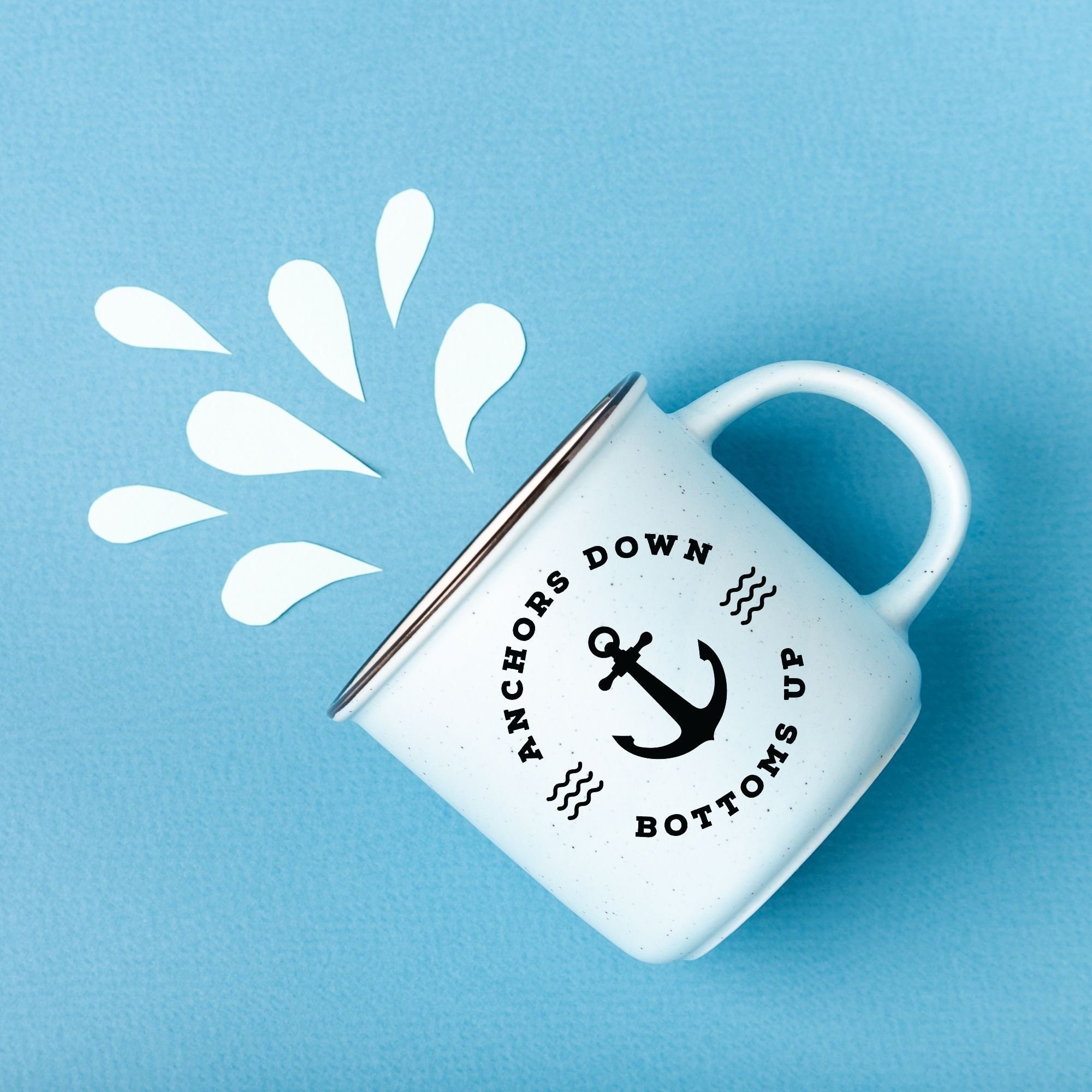 Anchors Down Bottoms up Minimal SVG Cricut Cut File for Beach Etsy