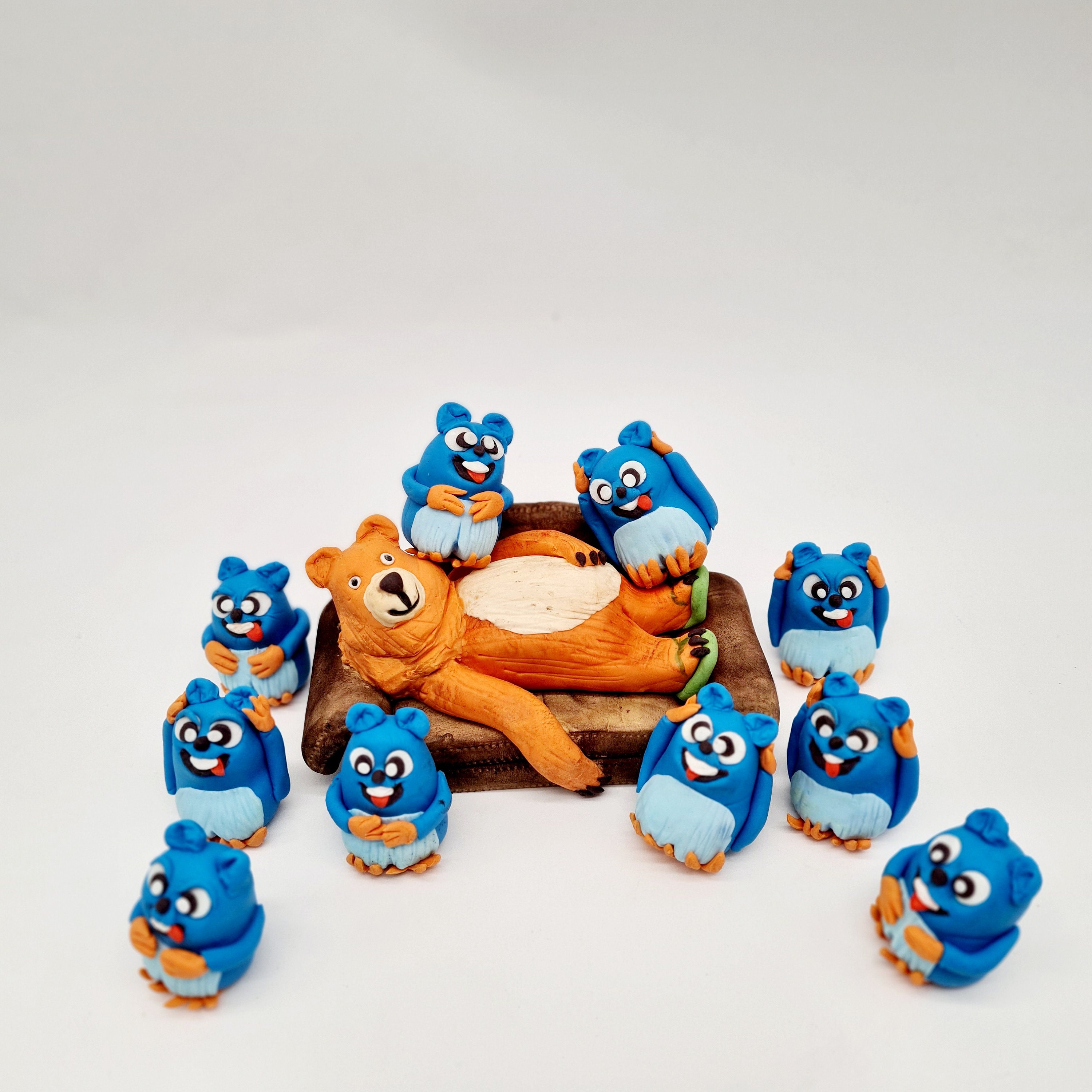 Fondant Inoffizielle Grizzy Und Die Lemmmings Torten Topper Etsy