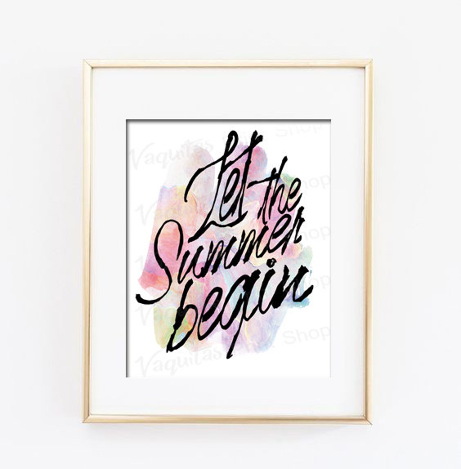 Let the Summer Begin Wall Art Summer Print Nursery Print Etsy