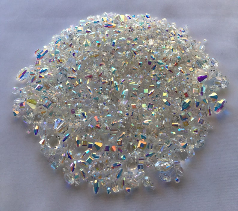 200 grams Swarovski Crystal Beads Crystal AB Mixed Shapes and | Etsy