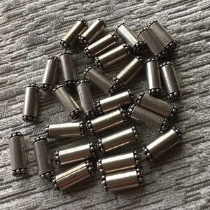 Vintage Bali Sterling Silver Granulated Rondelle Spacer Beads 5-6mm