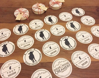 Custom Letterpress 4" Paper Coaster