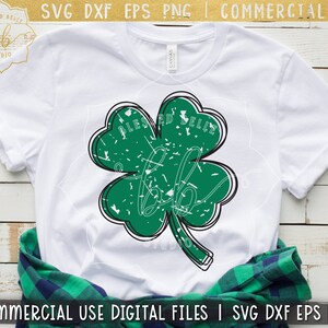shamrock svg, st patricks day svg, distressed, luck svg, farmhouse svg, clover, st patricks day shirt, SVG DXF EPS png Silhouette Cricut