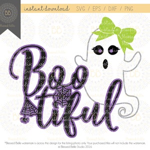 Halloween SVG, Bootiful SVG, trick or treat svg, ghost svg, eps, dxf, png file, Silhouette, Cricut