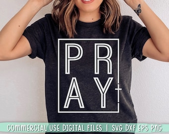 pray svg, praying svg, Christian cross svg, prayers svg, Christian shirt svg, scripture svg, Jesus svg, eps dxf png Silhouette, Cricut