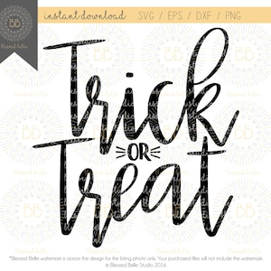 Trick or Treat SVG, Halloween SVG, trick or treating svg, eps, dxf, png file, Silhouette, Cricut