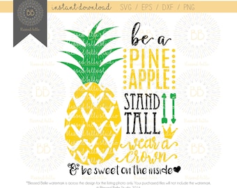 Be a Pineapple SVG, be a pineapple stand tall svg, svg, eps, dxf, png file, Silhouette, Cricut