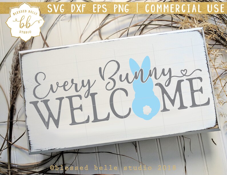 Download Easter farmhouse svg Every bunny welcome svg Easter sign ...