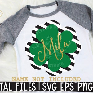 shamrock svg, st patricks day svg, striped clover svg, shamrock, clover, st patricks day shirt, SVG DXF EPS png Silhouette Cricut