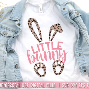 little bunny svg, leopard bunny svg, girl bunny svg, Easter svg, rabbit svg, toddler Easter svg, Easter bunny svg PNG EPS DXF, digital file