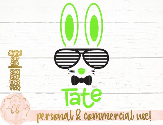 Download Bunny svg Easter svg Hipster bunny svg boy Easter svg | Etsy