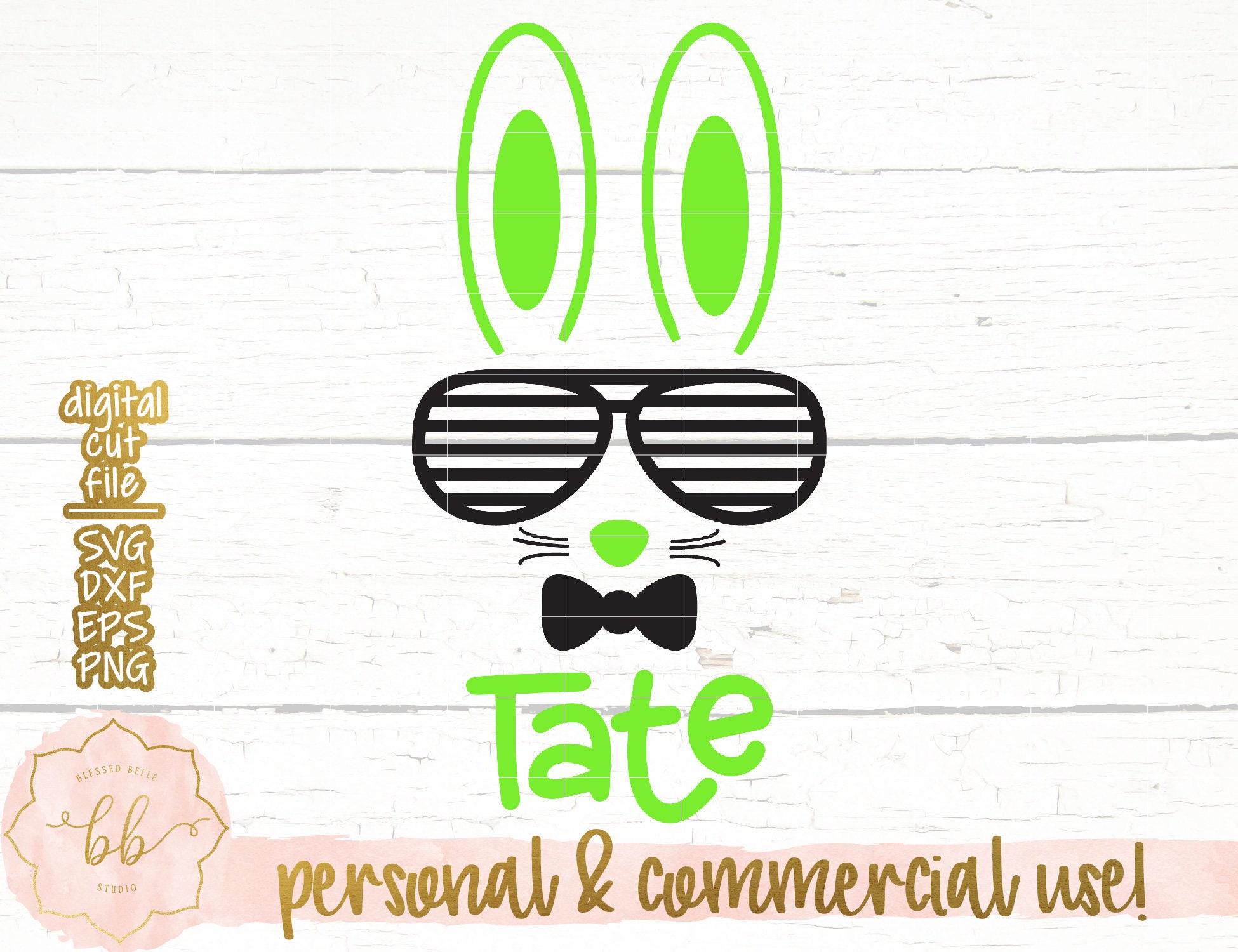 Download Bunny svg Easter svg Hipster bunny svg boy Easter svg | Etsy