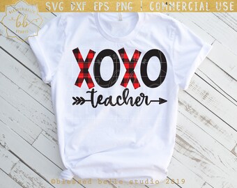 nauczyciel walentynki svg, nauczyciel svg, xoxo nauczyciel svg, walentynkowa koszulka nauczycielska svg, walentynkowy svg, eps, dxf, png, sylwetka, Cricut