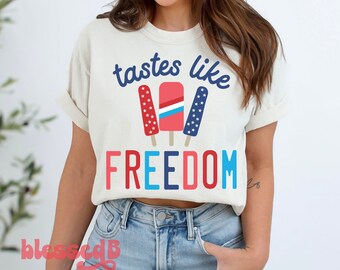 tastes like freedom SVG, PNG, July 4th svg, popsicles vintage Fourth of July, retro 4th of July, cut file, sublimation, America, print