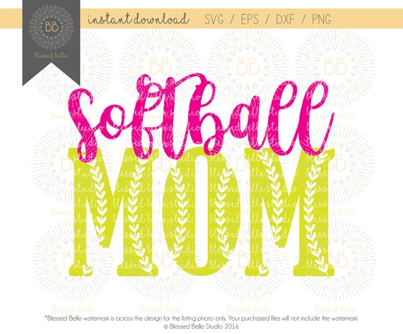Softball Mom SVG, girl, softball svg, eps, dxf, png file, Silhouette, Cricut