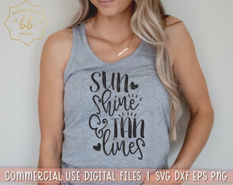 svg de verano, svg de vacaciones, svg de playa, sol y líneas de bronceado svg, SVG para camisa de playa, svg del día de la piscina, eps DXF PNG, cameo silueta, cricut,