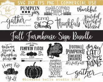 Herbst Bauernhaus Bundle Svg, Herbst Svg, Herbst Bundle Svg, DXF, PNG, Eps, Silhouette Cameo, Cricut, kommerzielle Nutzung