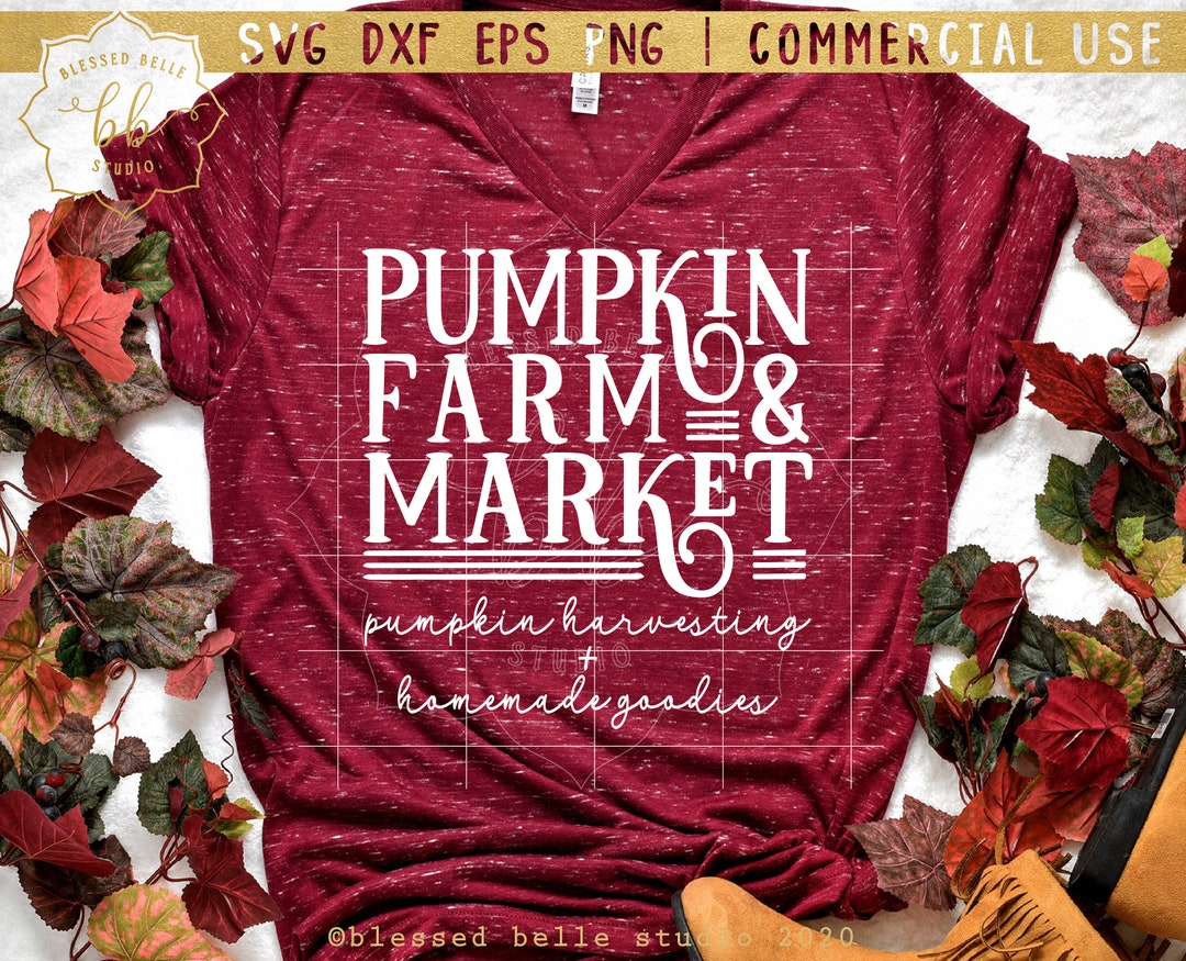 Fall Farmhouse SVG, Pumpkin Sign SVG, Pumpkin Farm and Market SVG, Fall ...