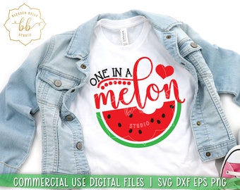 one in a melon svg, watermelon svg, melon svg, summer svg, dxf, eps, png, cutting file, silhouette cameo, cricut